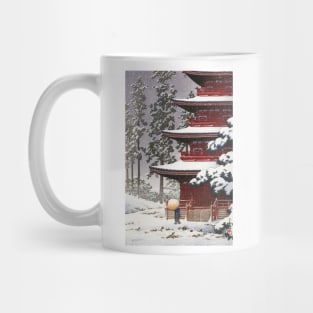 Saishoin Temple in Snow at Hirosaki by Kawase Hasui Mug